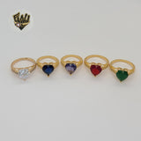 (1-3090) Gold Laminate - Zircon Heart Ring - BGO