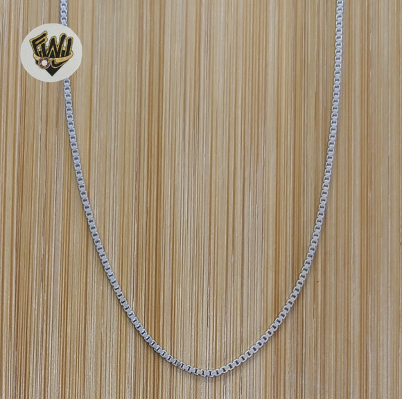 (2-8105) 925 Sterling Silver - 0.8mm Box Link Chains. - Fantasy World Jewelry