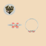 (2-5295-D) 925 Sterling Silver - Butterfly Toe Ring - Fantasy World Jewelry