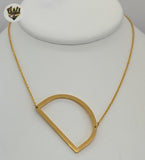 (MNECK-04) Stainless Steel - 2mm Rolo Link Letter Necklace - 20". - Fantasy World Jewelry