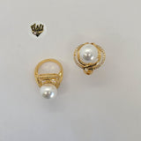 (1-3175-2) Gold Laminate - Pearl Ring - BGO - Fantasy World Jewelry