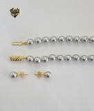(MSET-07) Gold Laminate - Mallorca Pearls Set - BGF - Fantasy World Jewelry
