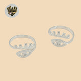 (2-5016-1) 925 Sterling Silver - Evil Eye Zircon Ring.
