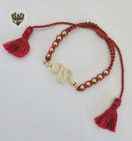 (1-60099) - Gold Plated Red String Bracelet (CZ Stone) - Fantasy World Jewelry