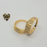 (1-3167-1) Gold Laminate - CZ Men Ring - BGO - Fantasy World Jewelry