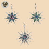 (2-1691) 925 Sterling Silver - Evil Eye Pendants.