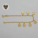 (1-0923) Gold Laminate - 2.5mm Charms Bracelet - 7" - BGF - Fantasy World Jewelry