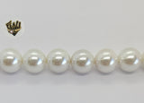 (MBEAD-49) 12mm White Pearls - Round - Fantasy World Jewelry