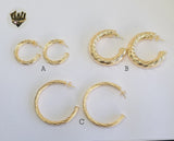 (1-2976) Gold Laminate - Twisted Half Hoops - BGF - Fantasy World Jewelry