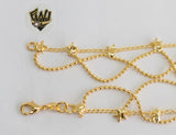 (1-0078) Gold Laminate - 1mm Multi Strand Anklet - 10" - BGO - Fantasy World Jewelry