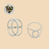 (2-5033) 925 Sterling Silver - Alternative Double Ring - Fantasy World Jewelry