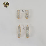 (1-2683) Gold Laminate - Two Tones Hoops - BGO
