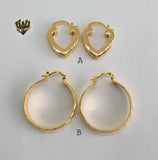 (1-2705-1) Gold Laminate Hoops - BGO - Fantasy World Jewelry