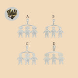 (2-1269) 925 Sterling Silver - Girl and Boy Pendants. - Fantasy World Jewelry