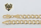 (1-0417) Gold Laminate - 6mm D/C Curb Link Bracelet - 7.5'' - BGF - Fantasy World Jewelry