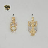 (1-2269) Gold Laminate - Owl Pendants - BGF