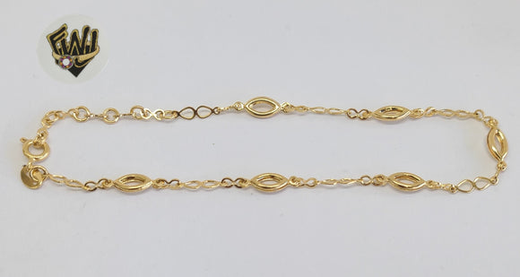 (1-0204) Gold Laminate - 3mm Alternative Anklet - 10