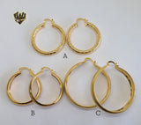 (1-2733) Gold Laminate Hoops - BGO - Fantasy World Jewelry