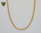(1-1639) Laminado de oro - Cadena de eslabones alternativos de 3 mm - BGO