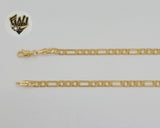 (1-1962) Gold Laminate - 5mm Figaro Link Chain - BGF