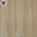 (2-8046) 925 Sterling Silver - 1.4mm Open Rolo Link Chains. - Fantasy World Jewelry