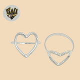 (2-5018) 925 Sterling Silver - Heart Ring - Fantasy World Jewelry