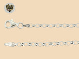 (2-0131) 925 Sterling Silver - 3mm Rolo Link Anklet - 10" - Fantasy World Jewelry