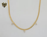 (1-1615-A) Gold Laminate - 3mm  Zircon Herringbone Chain - BGF