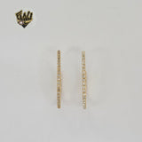 (1-2679-3) Gold Laminate - Zircon Half Eternity Hoops - BGF