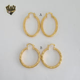 (1-2718) Gold Laminate Hoops - BGO