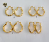 (1-2695) Gold Laminate Hoops - BGO - Fantasy World Jewelry