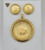 (4-9112) Stainless Steel - CZ Flower Set. - Fantasy World Jewelry