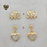 (1-1044) Gold Laminate - Stud Earrings - BGF