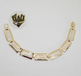 (1-0821) Gold Laminate - 11mm Alternative Bracelet - 7" - BGO - Fantasy World Jewelry