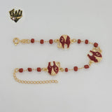 (1-0548) Laminado de oro - Pulsera de elefantes de 4 mm - 7" - BGF