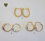 (1-2676 F-H) Gold Laminate Hoops - BGO - Fantasy World Jewelry