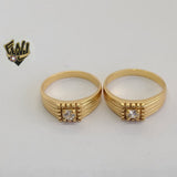 (1-3161) Gold Laminate -CZ Men Ring - BGO - Fantasy World Jewelry