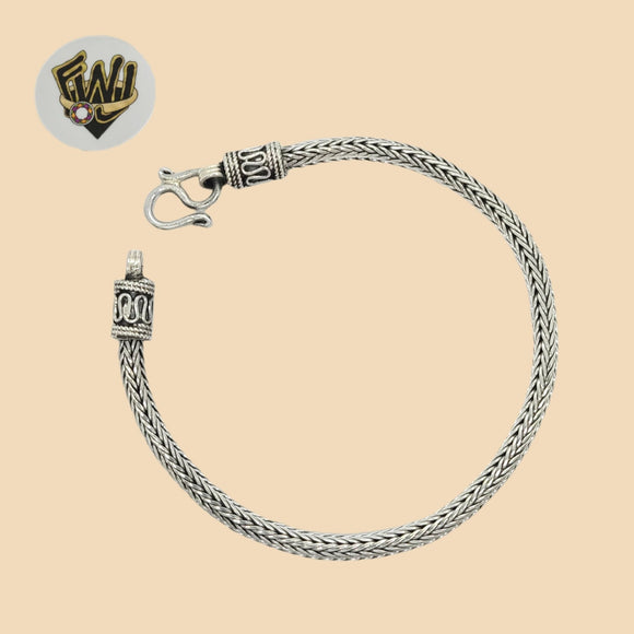 (2-0428) 925 Sterling Silver - 4mm Alternative Bracelet for Men. - Fantasy World Jewelry