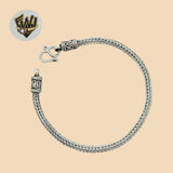 (2-0428) 925 Sterling Silver - 4mm Alternative Bracelet for Men. - Fantasy World Jewelry