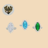(2-5111) 925 Sterling Silver - Zircon Ring - Fantasy World Jewelry