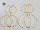 (1-2804) Gold Laminate - Plain Hoops - BGO - Fantasy World Jewelry