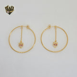 (1-2744) Gold Laminate - Tiny Hoops Owl Charm - BGO