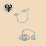 (2-5112) 925 Sterling Silver - Zircon Evil Eye Ring - Fantasy World Jewelry