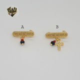 (1-2301-4) Gold Laminate - Pin Pendants - BGO