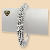 (2-0726) 925 Sterling Silver - 10mm Balls Bangle - 2.1/4"