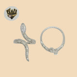 (2-5121) 925 Sterling Silver - Snake Ring - Fantasy World Jewelry