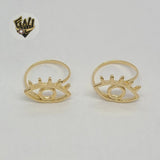 (1-3102) Gold Laminate - Evil Eye Ring - BGF - Fantasy World Jewelry