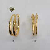 (1-2721) Gold Laminate Hoops - BGO - Fantasy World Jewelry