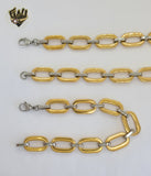 (4-7154) Stainless Steel - 13mm Two Tones Link Set - 24".