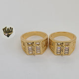 (1-3160) Gold Laminate -Cross Men Ring - BGO - Fantasy World Jewelry